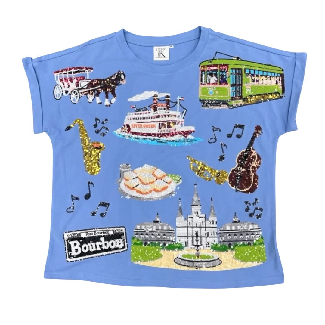 NOLA Icons Sequin Tee