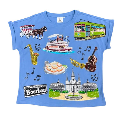 NOLA Icons Sequin Tee