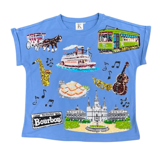 NOLA Icons Sequin Tee