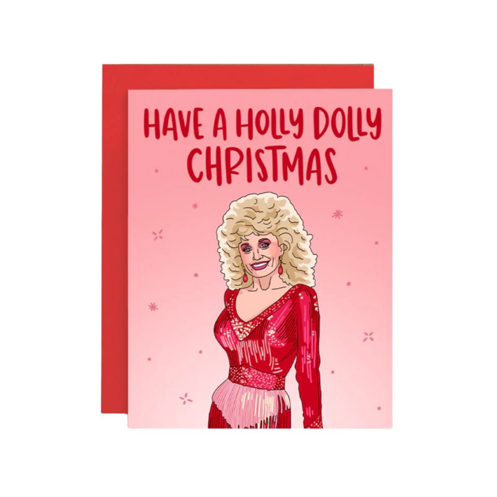 Holly Dolly Christmas Card