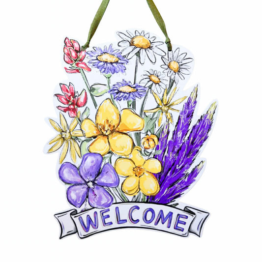 Wildflower Welcome Door Hanger