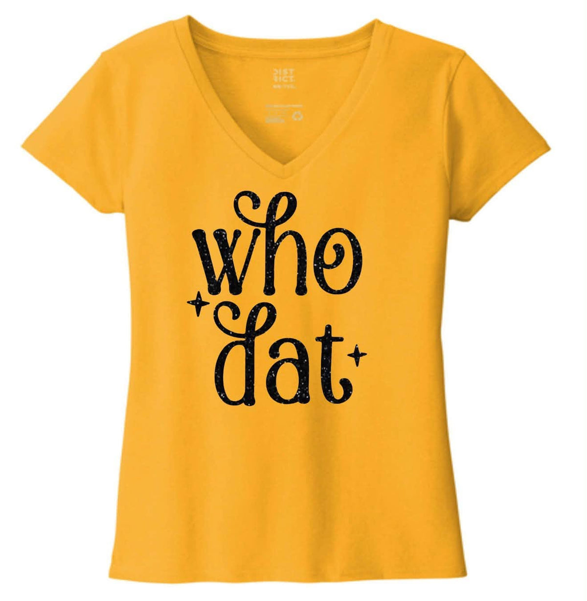 Who Dat Script V-Neck Tee