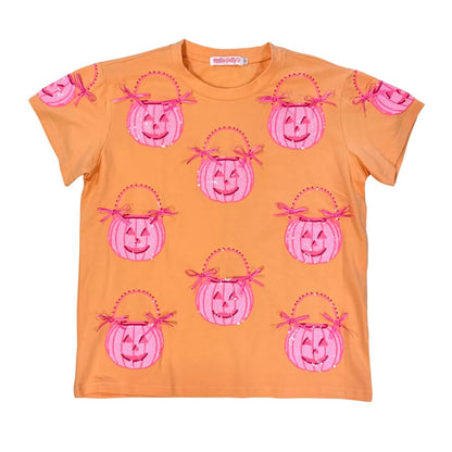 Pretty in Pumpkin Sequin Tee