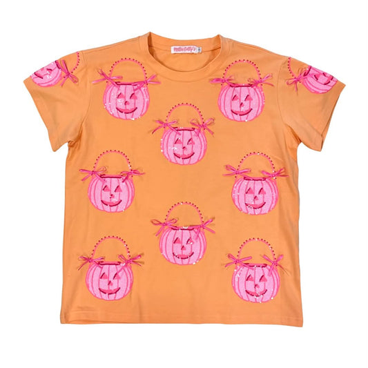 Pretty in Pumpkin Sequin Tee