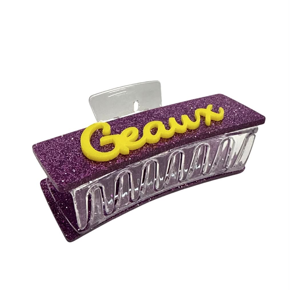 Geaux Glitter Claw Clip