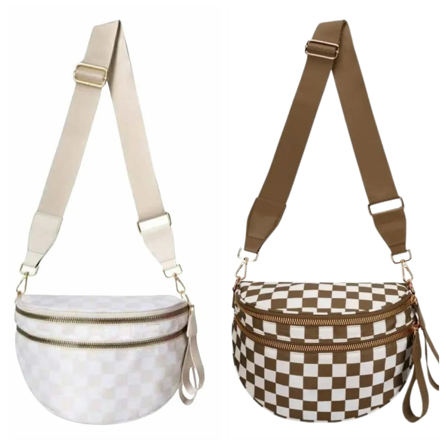 Oversized Fanny Pack, Checkered