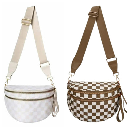 Oversized Fanny Pack, Checkered