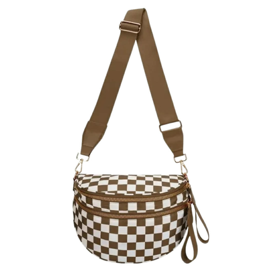 Oversized Fanny Pack, Checkered