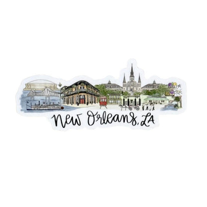 New Orleans Skyline Mural sticker