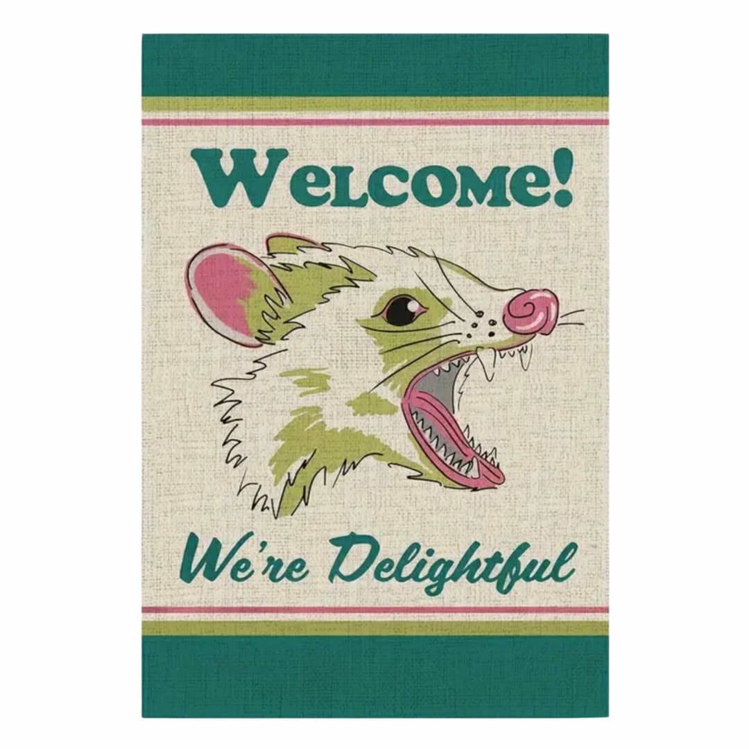 We're Delightful Garden Flag