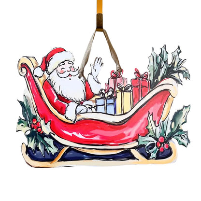 Santa Sleigh Door Hanger
