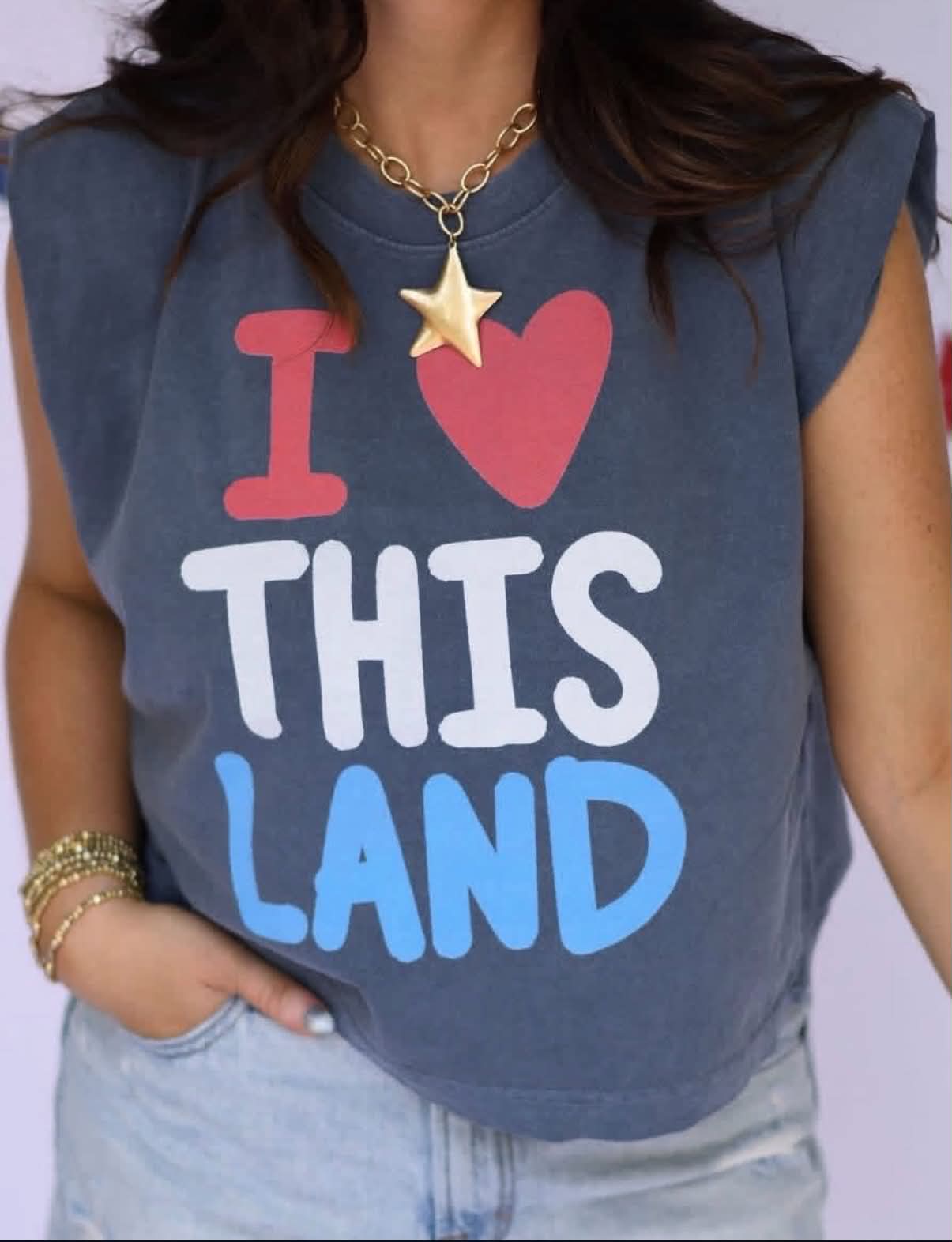 I Love this Land Muscle Tank
