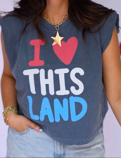 I Love this Land Muscle Tank
