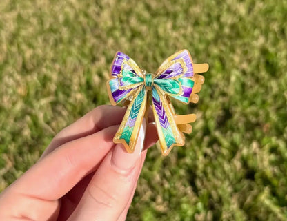 Mardi Gras Mini Claw Clip