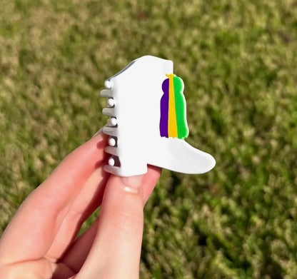 Mardi Gras Mini Claw Clip