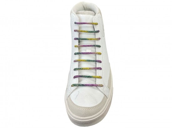 Mardi Gras Crystal Shoelaces