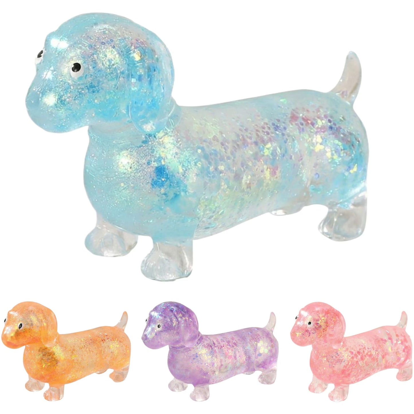 Glitter Weenie Dog Squishy