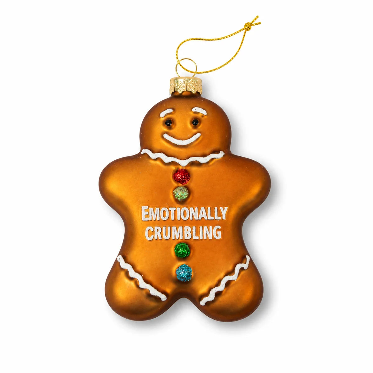Emotionally Crumbling Gingerbread Ornament