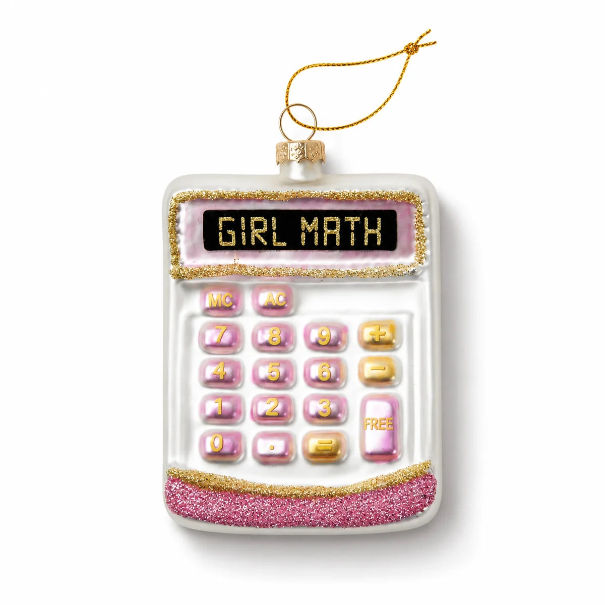 Girl Math Calculator Ornament