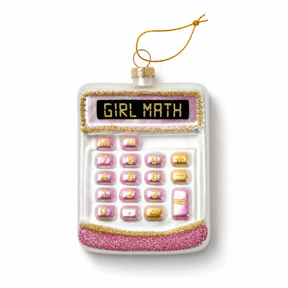 Girl Math Calculator Ornament