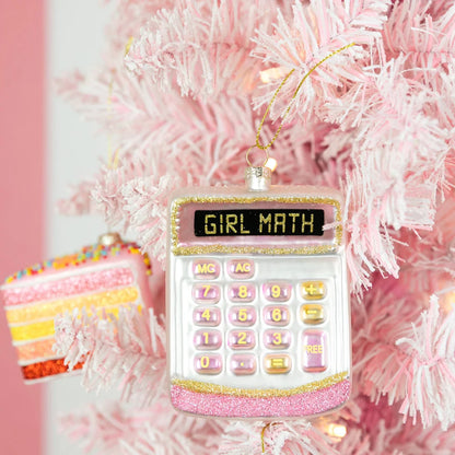 Girl Math Calculator Ornament