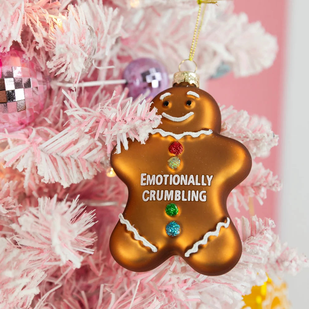 Emotionally Crumbling Gingerbread Ornament