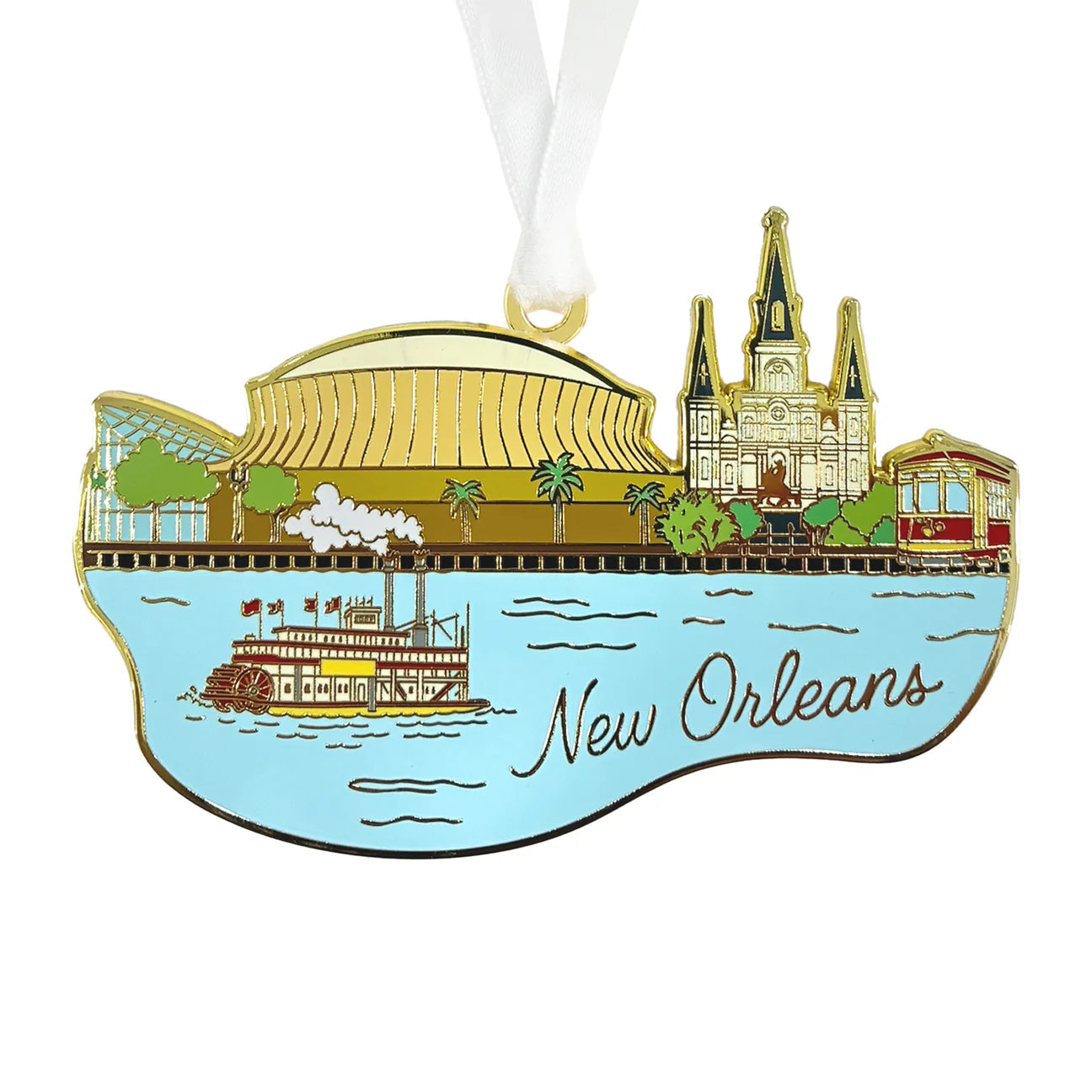 Fleurty Girl New Orleans Skyline Ornament