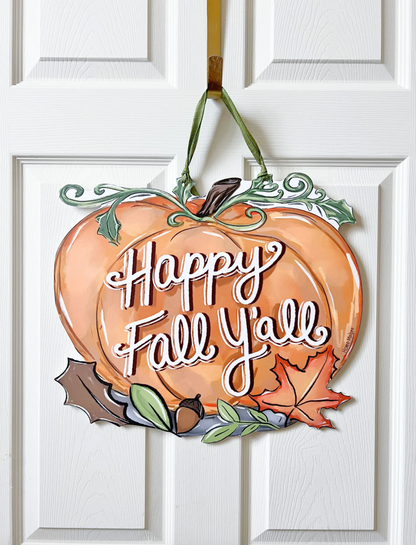 Happy Fall Y'all Door Hanger