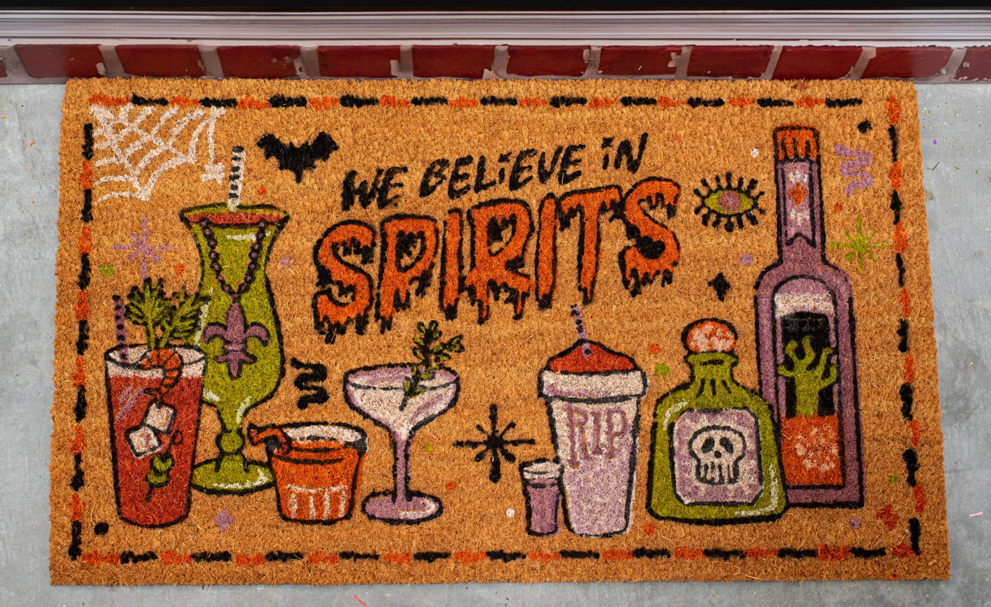 We Believe in Spirits Door Mat