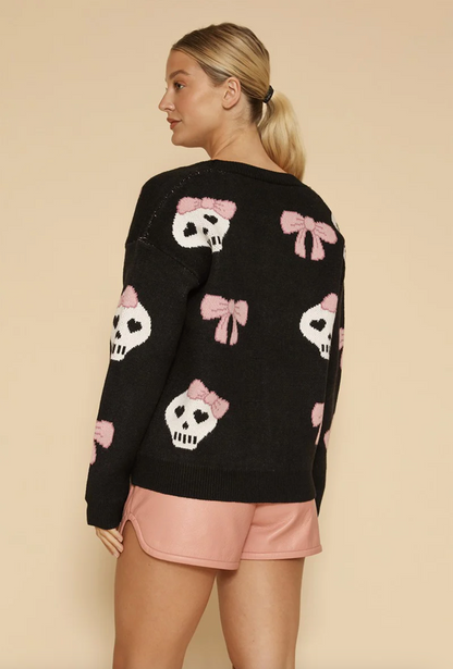 Skull Bow Cardigan