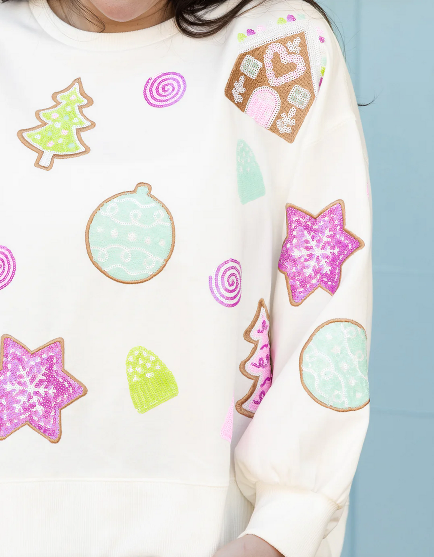 Gingerbread Sequin Sweatshirt