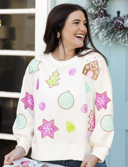 Gingerbread Sequin Sweatshirt