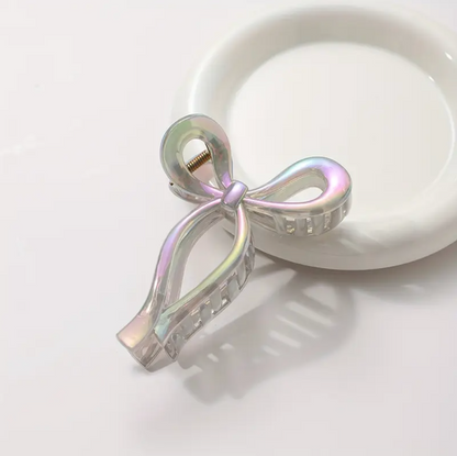 Iridescent Bow Hair Clip