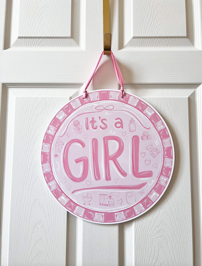 It's a Girl Door Hanger