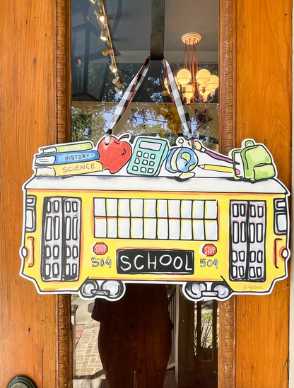 Back To School Streetcar Door Hanger