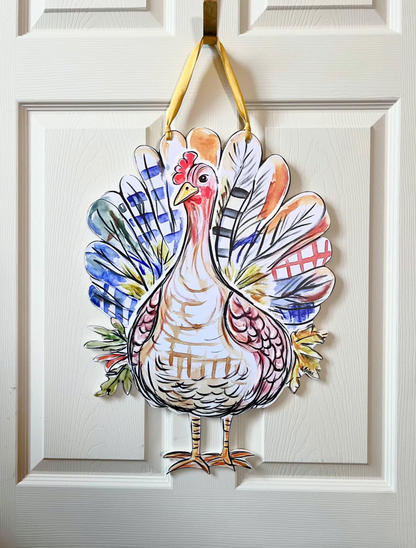 Patchwork Turkey Door Hanger