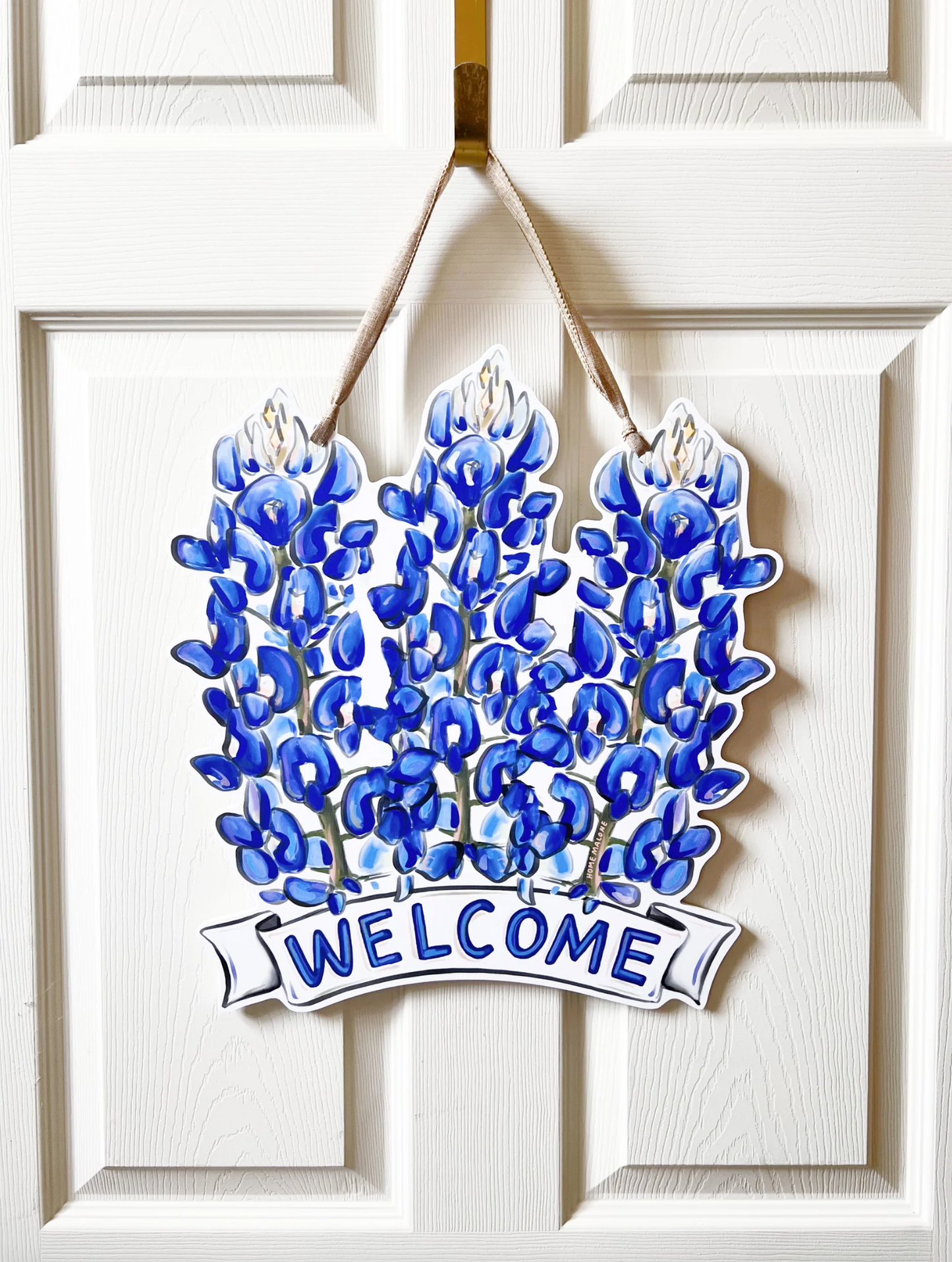 Bluebonnet Welcome Door Hanger