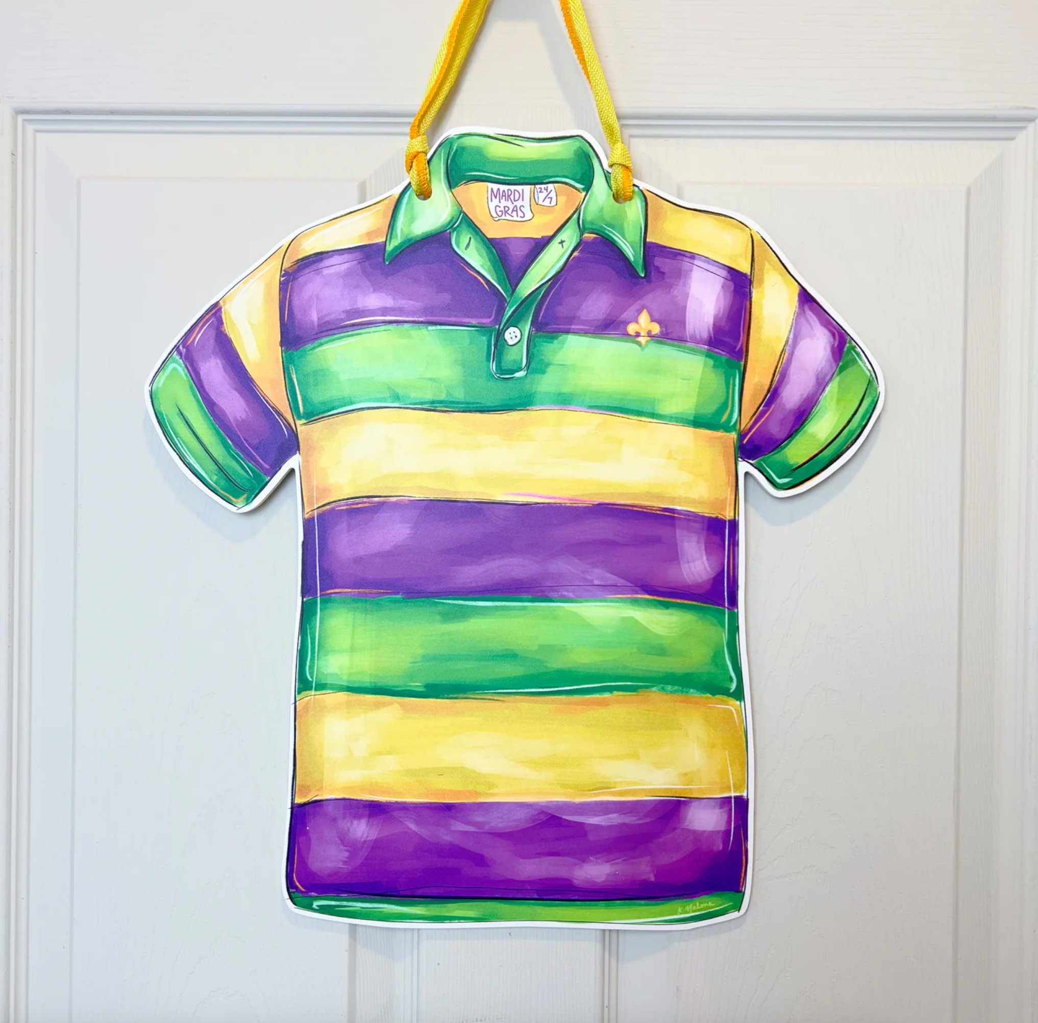 Mardi Gras Shirt Door Hanger
