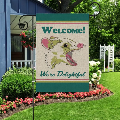 We're Delightful Garden Flag