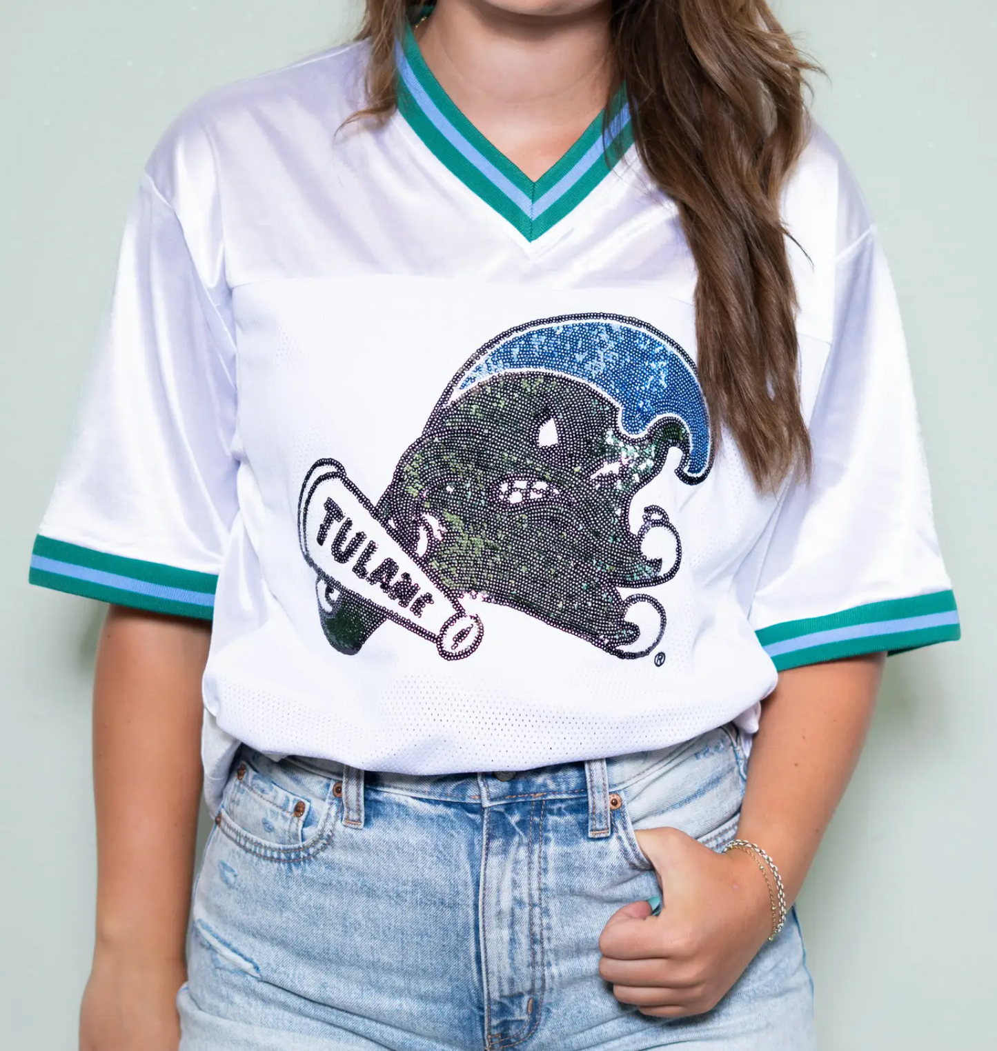 Tulane Sequin Football Jersey