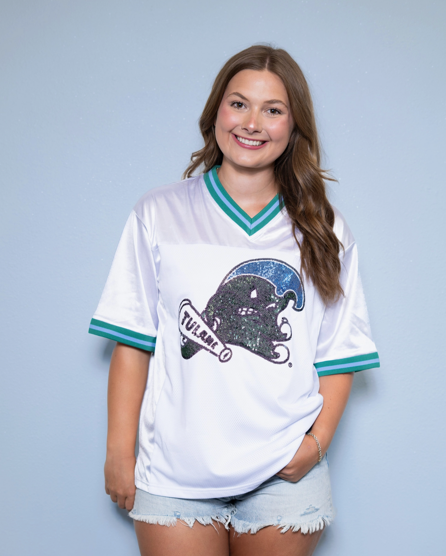 Tulane Sequin Football Jersey