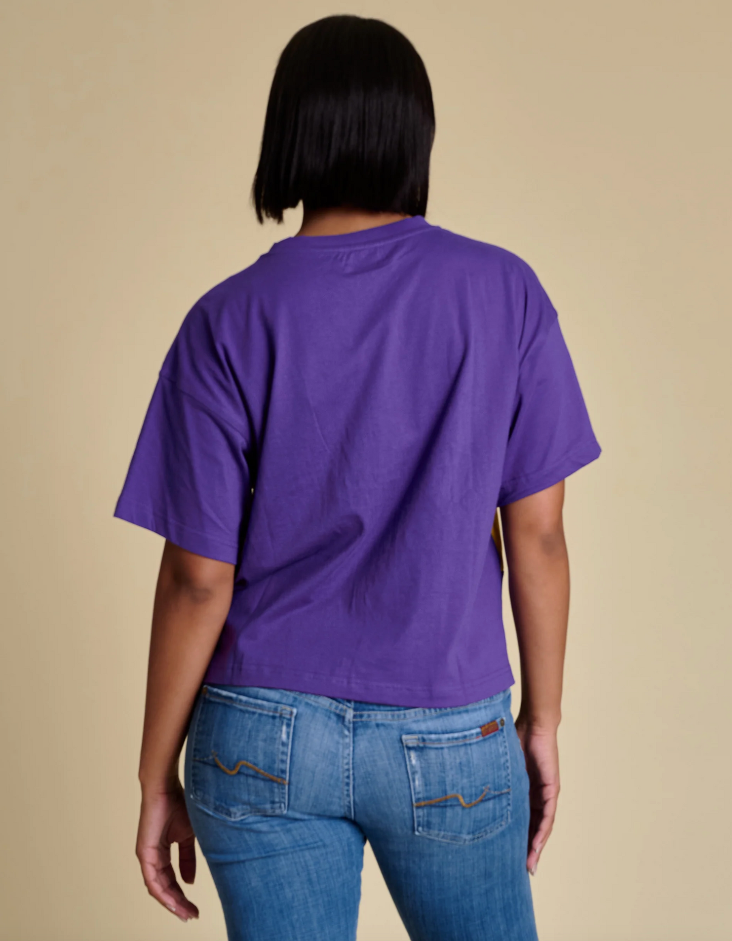 Geaux Sequin Color Block Top