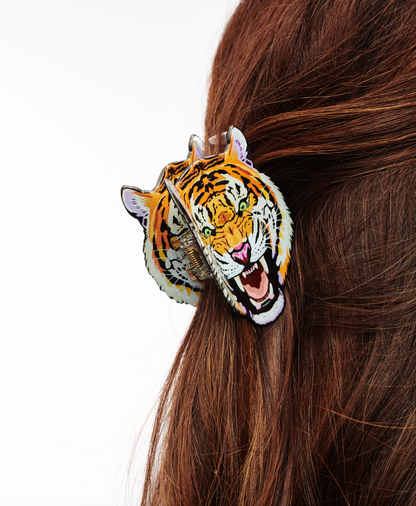 Tiger Head Claw Clip