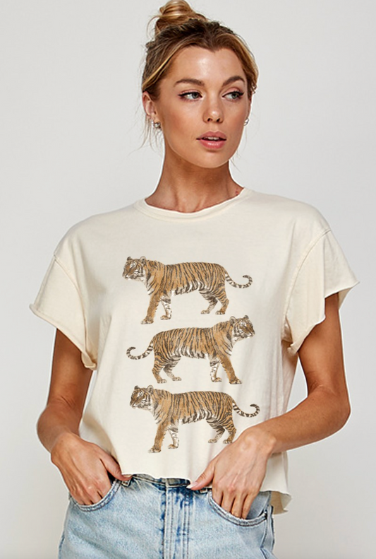 Triple Tiger Crop Top