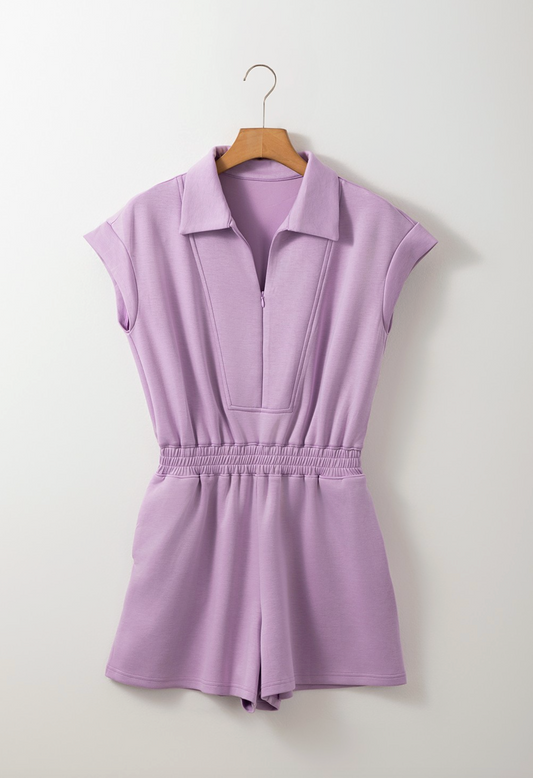 Purple Romper with Zipper