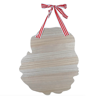 Vintage Santa Wooden Door Hanger