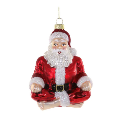 Yoga Santa Ornament