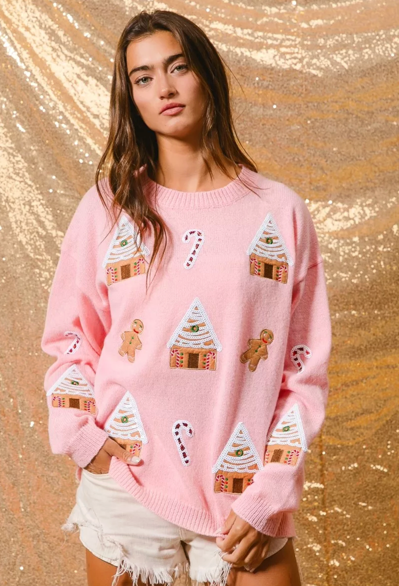 Christmas Icon Patch Sweater