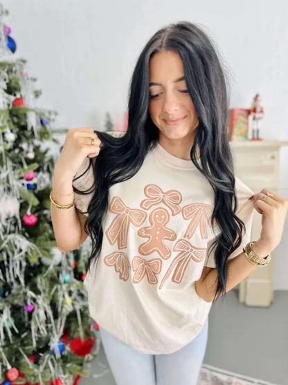 Gingerbread Cookies & Bows Tee