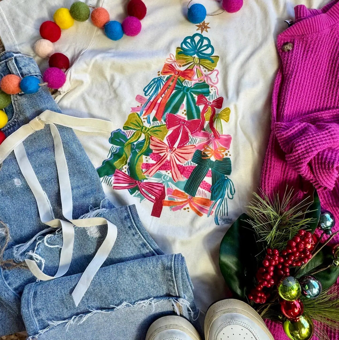 Bright Bow Tree Tee